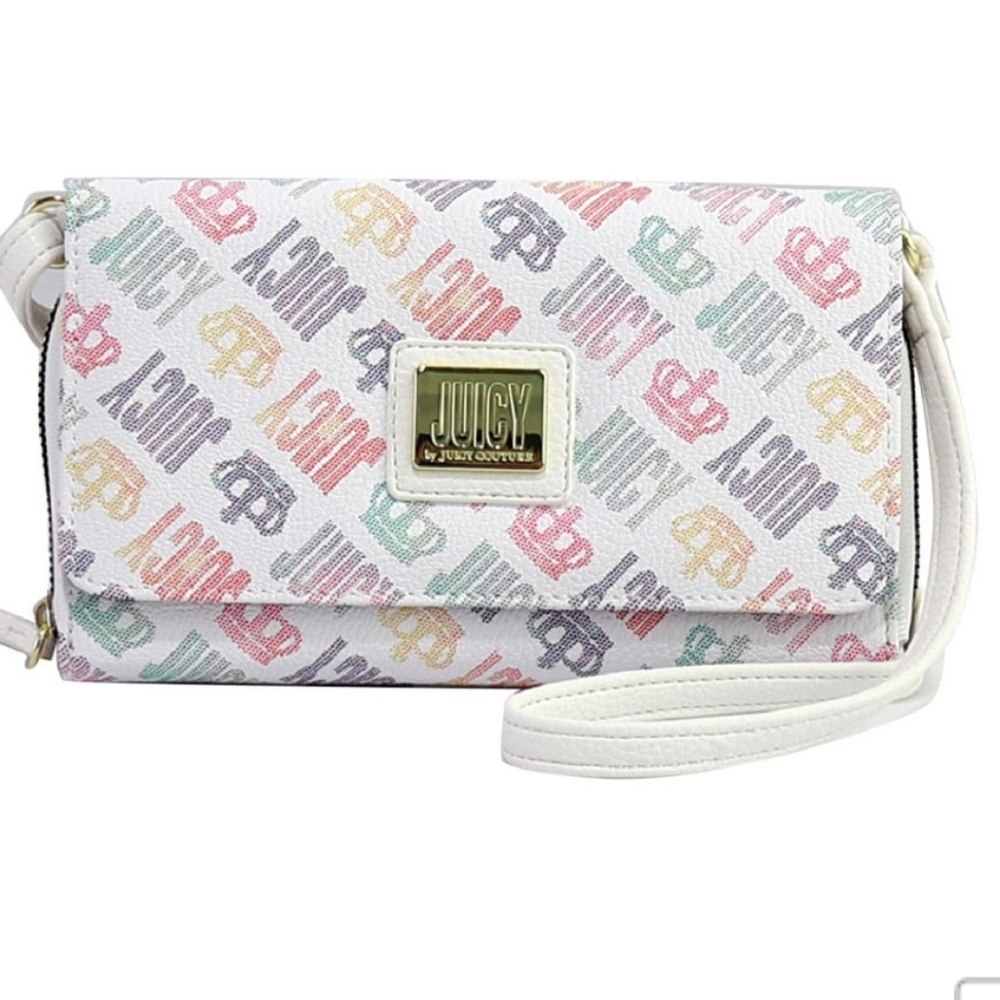 Juicy by juicy wordy wallet with crossbody strap, nwt